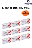 inkspire Beyaz Zımba Teli No:10 1000 Li 9 Paket Küçük Boy Gri Renk Numara 10 Tel Zımba Gümüş Gri Noki thumbnail 1