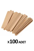 MEKAFİX Ahşap Dil Çubuğu Naturel 100'lü Paket Geniş 150*18 Mm Çx - 2