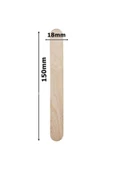 MEKAFİX Ahşap Dil Çubuğu Naturel 100'lü Paket Geniş 150*18 Mm Çx - 3