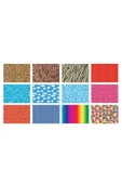 KESKİN COLOR Keskin Color Fon Kartonu 12 Li 35 x 50 CM Karışık Renk Desenli Fon Kartonu - 1