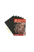 Lino A4 Sihirli Kağıt 270 gram 20x30 Cm 5 Li 2740 Gökkuşağı Kazıma Kağıdı Ve Kalem - 1