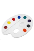 Brons Resim Paleti Plastik Küçük ( Beyaz ) Br-217 - 1