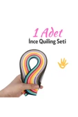 AYMAGNET İnce, Quiling Seti, Kıvırma Sanatı, Kağıt Katlama, Quilling (1 Adet) - 1