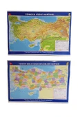 Artı Türkiye Siyasi-fiziki Haritası Çift Taraflı 70x100 - 2