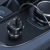 Acefast 72W 2X USB-C 2 Port Hızlı Araç Şarj Aleti Araç Güç Adaptörü iPhone & Android & iPad & MacBook Type-C - B2 - 4
