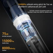 Mioji Mio 3C 15000Pa Araç Süpürgesi - Beyaz thumbnail 4