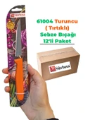 Sürbisa 61004 Sebze Bıçağı Turuncu Lz1 Koli (12 adet Tırtıklı ) - 1