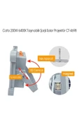 Cata 200W 6400K Taşınabilir Şarjlı Solar LED Projektör CT-4698 - 7