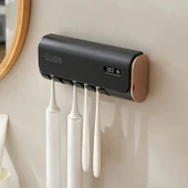 Mioji Mio UV5F Pro 2600mAh Şarj Edilebilir UV Sterilizatörü Diş Fırçası Tutucusu Siyah - 2