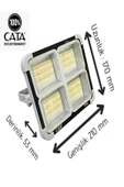 Cata 200W 6400K Taşınabilir Şarjlı Solar LED Projektör CT-4698 - 8