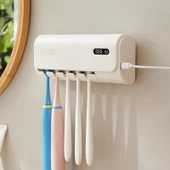 Mioji Mio UV5F Pro 2600mAh Şarj Edilebilir UV Sterilizatörü Diş Fırçası Tutucusu Beyaz - 3