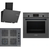 Bosch Ankastre Gri 3 Lü Set 308 (HBF512BH1T-POP6C9P30O-DWK66PJ70T) - 1
