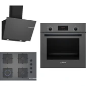 Bosch Ankastre Gri 3 Lü Set 306 (HBF512BH1T-POP7C9P30O-DWK66PJ70T) - 1