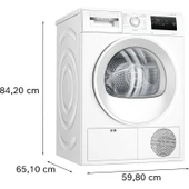 Bosch WTH22201TR 8 kg Beyaz A++ Kurutma Makinesi - 3