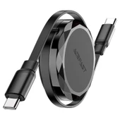 Acefast USB-C to USB-C Makaralı Kablo 60W Güç 0.8 Metre PPS 2.0 - Super Hızlı Şarj - Apple Uyumlu Type-C Şarj Data Kablosu - C13-03 - 1