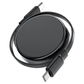Acefast USB-C to USB-C Makaralı Kablo 60W Güç 0.8 Metre PPS 2.0 - Super Hızlı Şarj - Apple Uyumlu Type-C Şarj Data Kablosu - C13-03 - 2