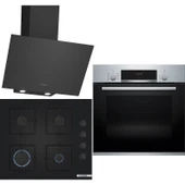 Bosch Siyah 3'lü Ankastre Set 330 ( HBF534ES3T - POP6C6P30O - DWK64PJ60T ) - 1