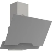 Ferre D065 Çift Camlı Girin Tili Dokunma Tik 60 cm Gri Davlumbaz - 1