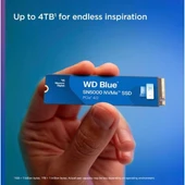 WD 4TB BLUE WDS500G4B0E 5500-5000MB/s M2 NVME GEN4 DİSK thumbnail 3