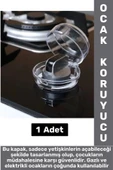 Gazlı Elektrikli Ocak Uyumlu Montaj Gerektirmez Çocuk Bebek Güvenlik Ocak Düğmesi Koruyucu Kapak - 1