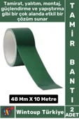 Uzun Ömürlü Su Nem Küfe Dayanıklı Çok Amaçlı YEŞİL Montaj Onarım Tamir Bantı 48 Mm X 10 Metre 2 Adet - 1