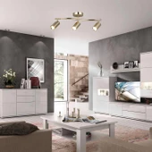 Lıpale 3'lü Altın Plafonyer Odası Avize Salon Avize Tavan Avize Sarkıt Avize - 2