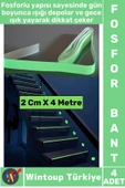 Karanlıkta Parlayan Acil Durum Çıkış Merdiven Kenar Esnek Güçlü Yapışkan Fosfor Bant 2 CmX4 Mtr 4 Ad thumbnail 1