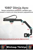 Kompakt Dayanıklı Dik Yatay Kullanım 1080 Derece Ayarlanabilir Çok Açılı Araç İçi Telefon Tutucu - 4