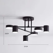 Eaos Siyah Ledli Plafonyer Avize - 5
