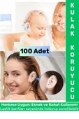 Yetişkin Çocuk Kullanım Banyo Deniz Havuz Yüzme Su Kaçma Önleyen Koruyucu Esnek Kulak Bonesi 100 Adt thumbnail 1