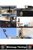 Kompakt Dayanıklı Dik Yatay Kullanım 1080 Derece Ayarlanabilir Çok Açılı Araç İçi Telefon Tutucu - 2