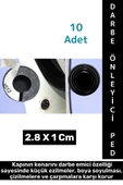 Kendinden Güçlü Yapışkanlı Çarpışma Aşınma Çizik Darbe Gürültü Önleyen Oto Kapı Koruyucu Ped 10 Adet - 1