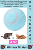 Eğlenceli Zararsız Pet Evcil Hayvan Eğitici Kedi Köpek Silikon 3 Modlu Şarjlı İnteraktif Oyun Topu thumbnail 1