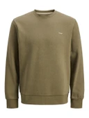 JACK JONES Yazı Baskılı Bisiklet Yaka Erkek Sweatshirt 12284399 - 1