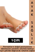 Ayak Baskı Ağrı Azaltan Çekiç Pençe Bükülmüş Parmak Şekil Bozukluğu Düzelten Silikon Parmak Yastığı - 1