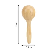 Jwin JWM-109 Saplı Gerçek Ağaç  Kaliteli Marakaş Orff - Ritim Aleti Seti - Natural - 5