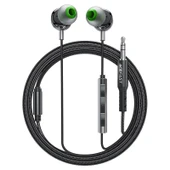 Acefast 3.5mm Kablolu HD Mikrofonlu Kulaklık Uzaktan Kumandalı Aux Girişli Kulaklık 1.2 Metre - Siyah - L4 - 1