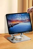 Tablet tutucu, Dönebilen Tablet Standı, Metal Tablet Tutucu,  Katlanabilir Metal Tablet Tutucu, Telefon Tutucu Stant, 4.7-12 Inç - 6