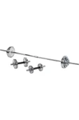 CKSpor 2 Adet 50 kg Çantalı Krom Dambıl Bar Ve Plaka Seti Toplam 100KG - 4