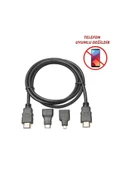 harry 1.5 Metre 1.4v 3d Hdmı Kablo Mini Micro Uç 3in1 Çevirici Dönüştürücü Adaptör Kablosu thumbnail 3