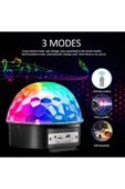 harry Yeni Küre Disko Topu Müzik Çalar Renkli Lazer Işıklı Bluetooth Sese Duyarlı Işıklar Disko Parti Işığ thumbnail 4