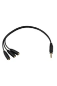 harry 5+1 Ses Sistemi Bağlantı Aux Kablosu 1 Erkek 3 Dişi Çoklayıcı thumbnail 3