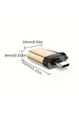 harry Type C Usb 3.1 Otg Telefon,macbook Klavye Mouse Flash Bellek Takma Aparatı Metal thumbnail 2