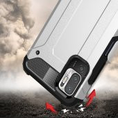 KNY Xiaomi Poco M3 Pro Kılıf Ultra Korumalı Çift Katmanlı Armour Case Mavi - 3