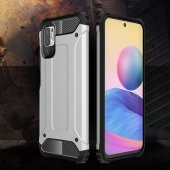 KNY Xiaomi Poco M3 Pro Kılıf Ultra Korumalı Çift Katmanlı Armour Case Mavi - 4