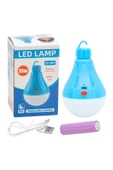 harry Şarjlı,Çakarlı,Kancalı 30 watt 3 Mod'lu Led Ampul Kamp Lambası Şarjlı Acil Durum Lambası thumbnail 1