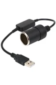 harry Çakmaklık Fişi Çevirici Çakmak Dönüştürücü USB 2.0 5 Volt 2 Amper To 12 Volt 0.8 Amper - 2