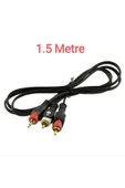 harry 1.5 Metre Stereo 3.5mm To 2 Rca Kablo Aux 5+1 Ses Sistemi - 1.5m thumbnail 1
