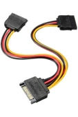 harry 18 Awg Sata Çoklayıcı 15 Pin 1 Erkek 2 Dişi 2 Port Çoklayıcı Y Splitter Hdd Bağlantı Kablosu - 7