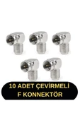 harry 10 Adet L - F Konnektör Hızlı L F Uydu Anten Cihaz Girişi Metal Vidalı Konnektör - 1